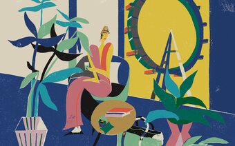 Illustration Riesenrad des Bassena Wien Messe Prater